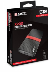 SSD (vonkajia pam), 512GB, USB 3.2, 420/450 MB/s, EMTEC 