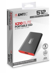 SSD (vonkajia pam), 512GB, USB 3.2, 500/500 MB/s, EMTEC "X210"