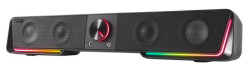 Reproduktor, 12W, 2x3.5 mm jack + USB-A, SPEEDLINK "GRAVITY RGB Stereo Soundbar", ierna