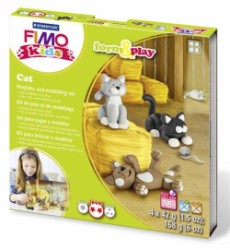 Modelovacia hmota, 4x42 g, FIMO "Kids Form & Play", maky