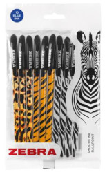 Gukov pero, 0,27 mm, s vrchnkom, rzne telo pera, ZEBRA "Animal Doodler`z", modr